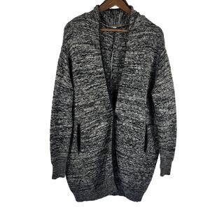 Lululemon Heathered Black Cardigan Sweater Thumb Holes 1 Button Closure